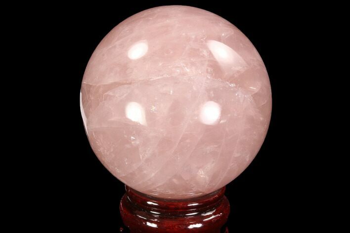 Polished Rose Quartz Sphere - Madagascar #93012